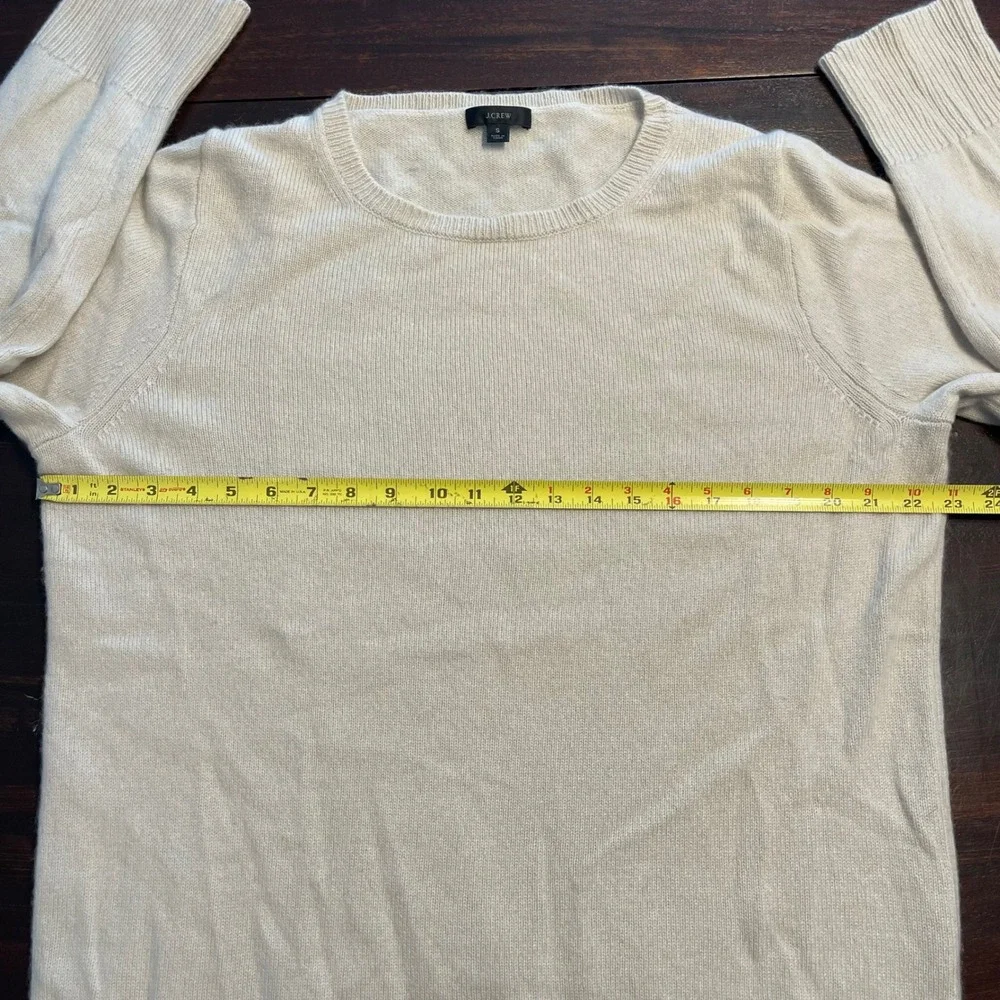 J.Crew Wool Cashmere Blend Crewneck Sweater Beige Mens Small Mens S